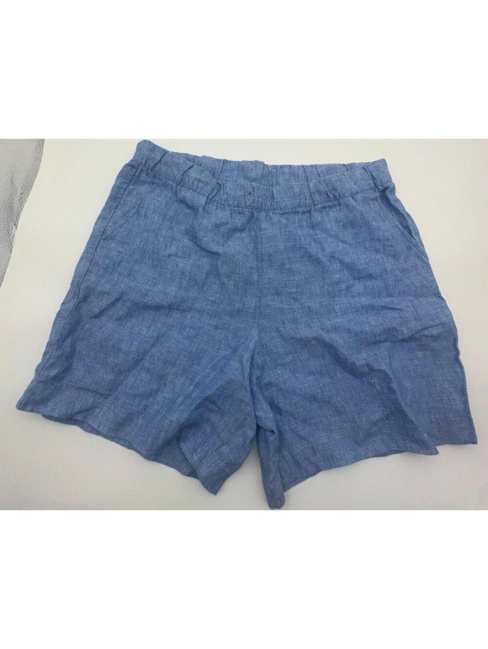 Talbots Women’s Linen Shorts Size Large Blue